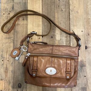 Fossil Maddox Leather Cross Body Purse
